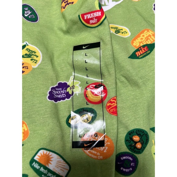 NEW Nike Men's Size LARGE Graphic T Shirt Tee Green Fruit Short Sleeve - Picture 10 of 11